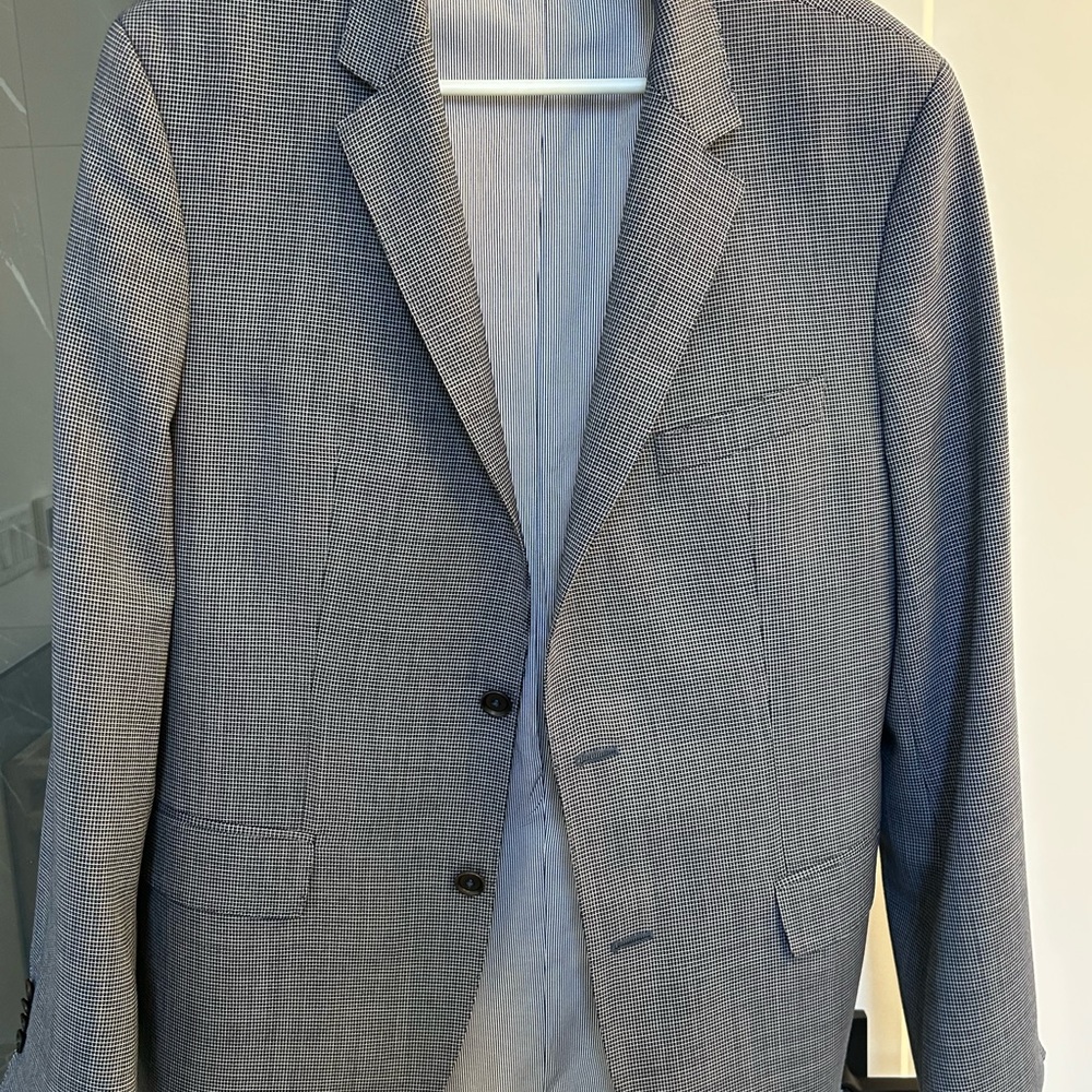 Hugo Boss Blue Sport Coat with Notched Lapel